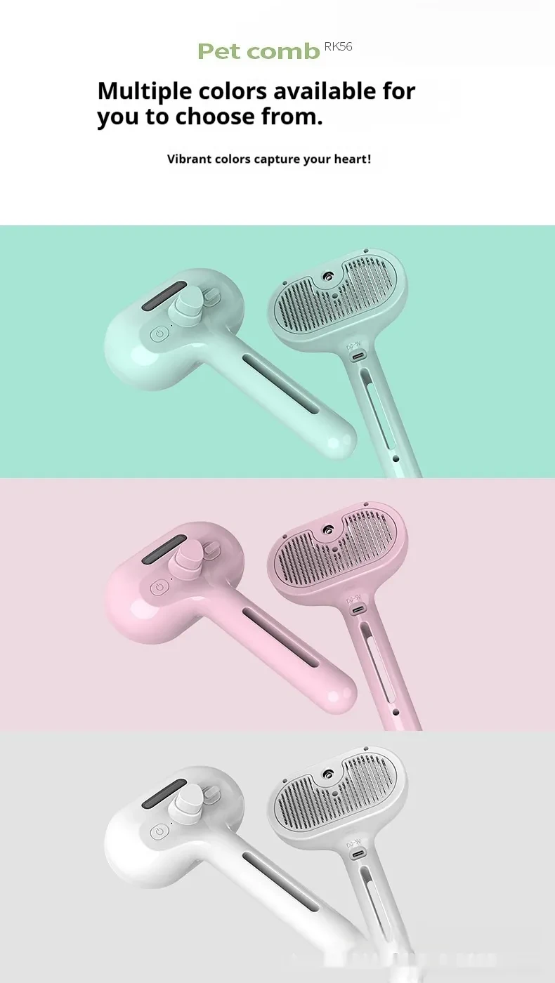 Premium Pet Brush with Steam Function