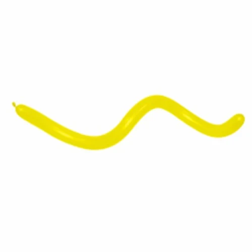 360QT Fashion Yellow Modelling Latex Balloons - Pack of 20