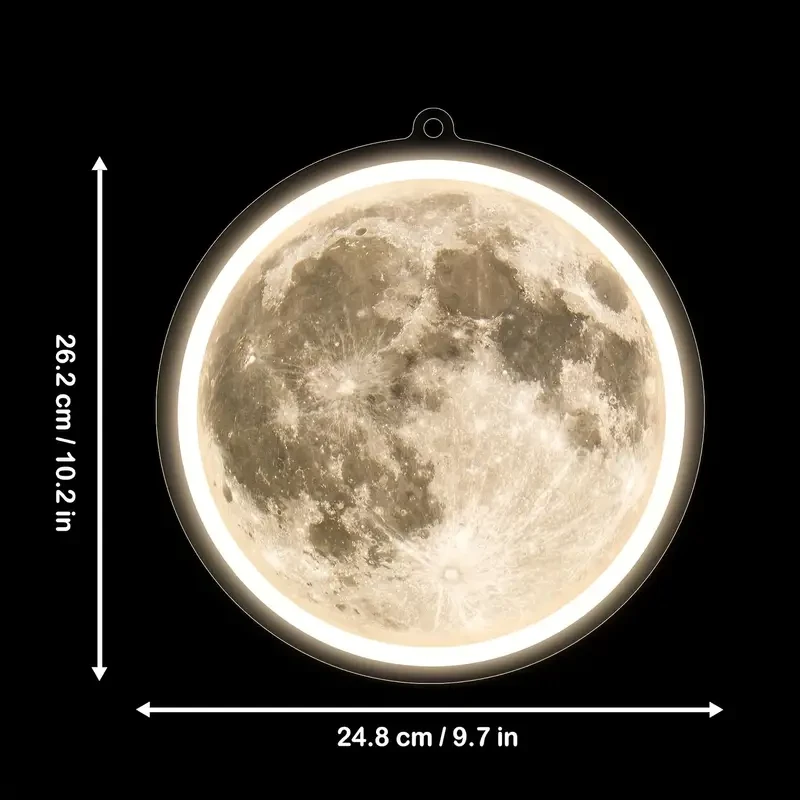Radiant Moon Neon Sign