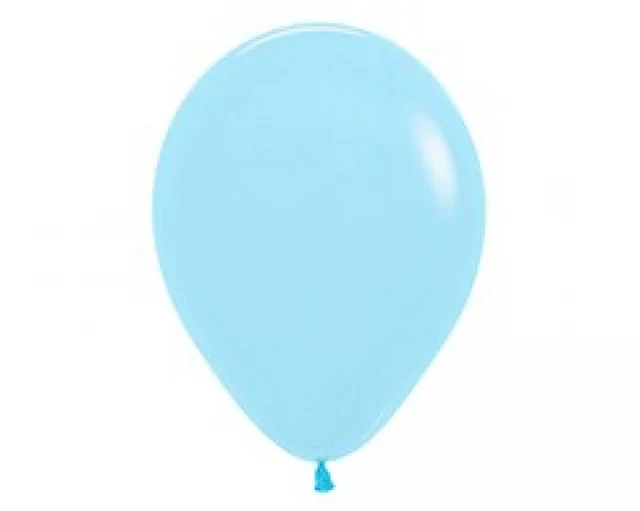 12cm Pastel Matte Blue Latex Balloons 50pk - Pack of 50