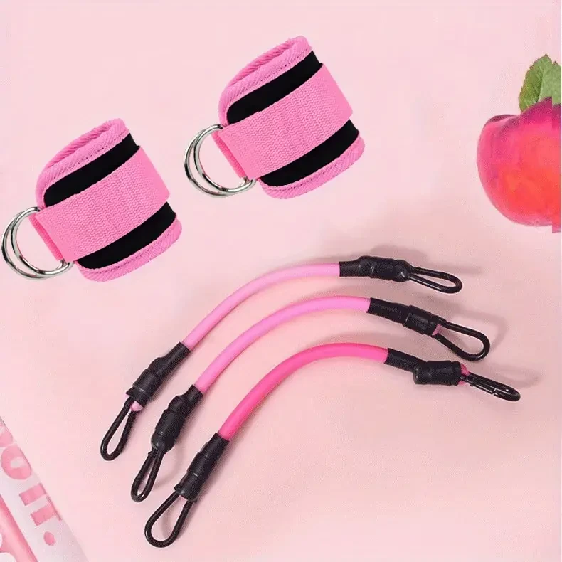 6-Piece Adjustable Ankle Resistance Bands Fitness Set