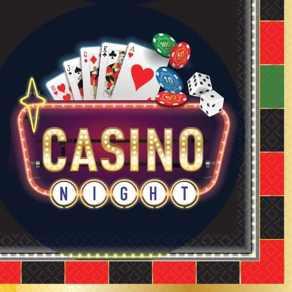 Roll The Dice Casino Lunch Napkins (Pack of 16)