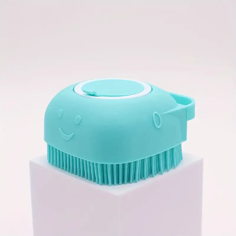 2pcs Silicone Pet Shampoo Brush with Shampoo Storage - Gentle Massage and Grooming Tool for Dogs and Cats