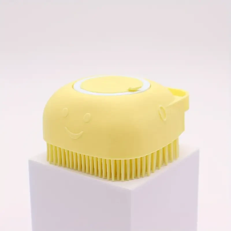 2pcs Silicone Pet Shampoo Brush with Shampoo Storage - Gentle Massage and Grooming Tool for Dogs and Cats