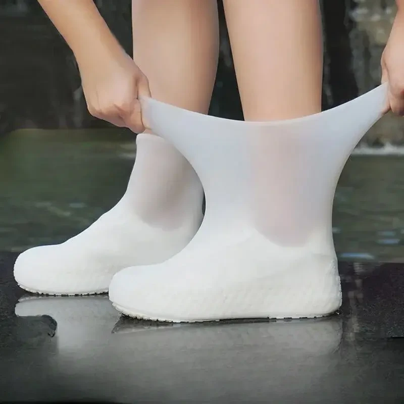 3 Pair Waterproof Reusable Latex Rain Boot Covers - Universal Fit, High-Quality, All Weather Protection