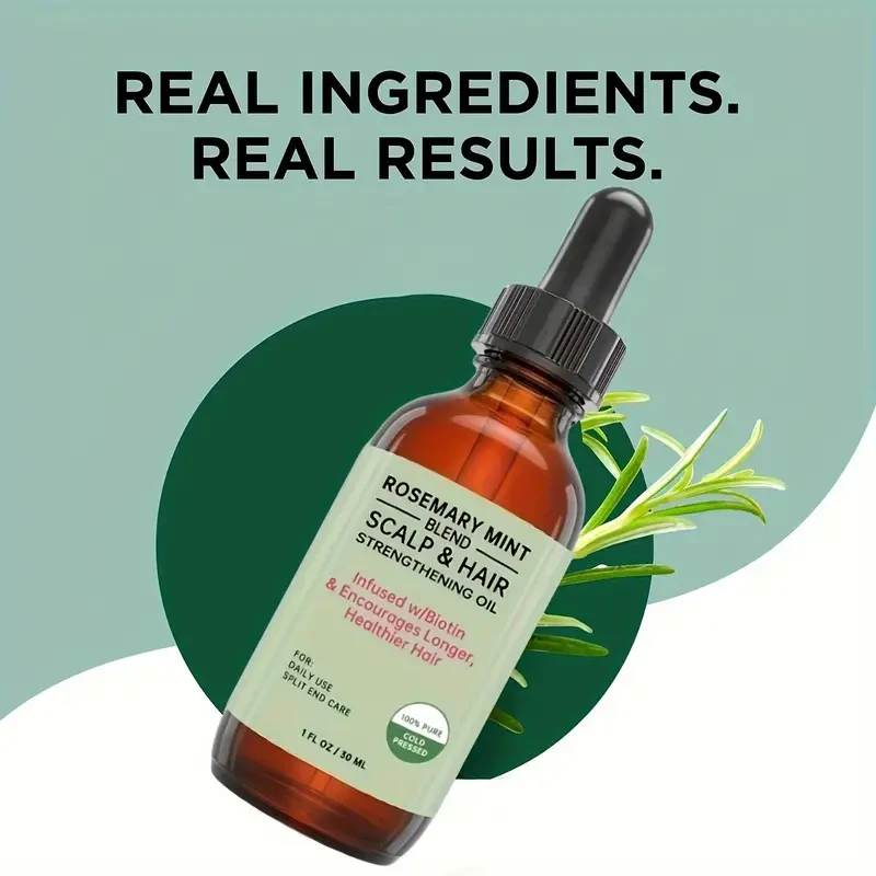 Rosemary Essential Oil for Hair Care, Skin Care, Scalp Massage, and Aromatherapy - 1 FL. OZ./30 mL
