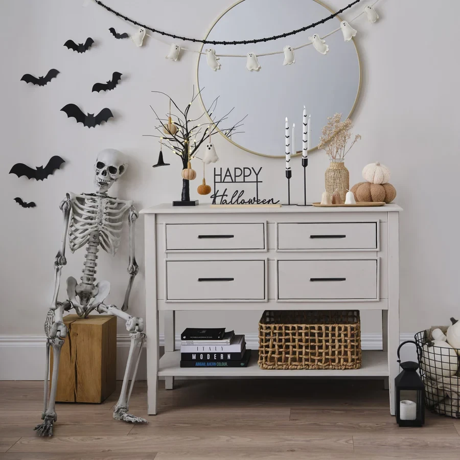 Deadly Soiree Candle Holders with Black Dinner Candles