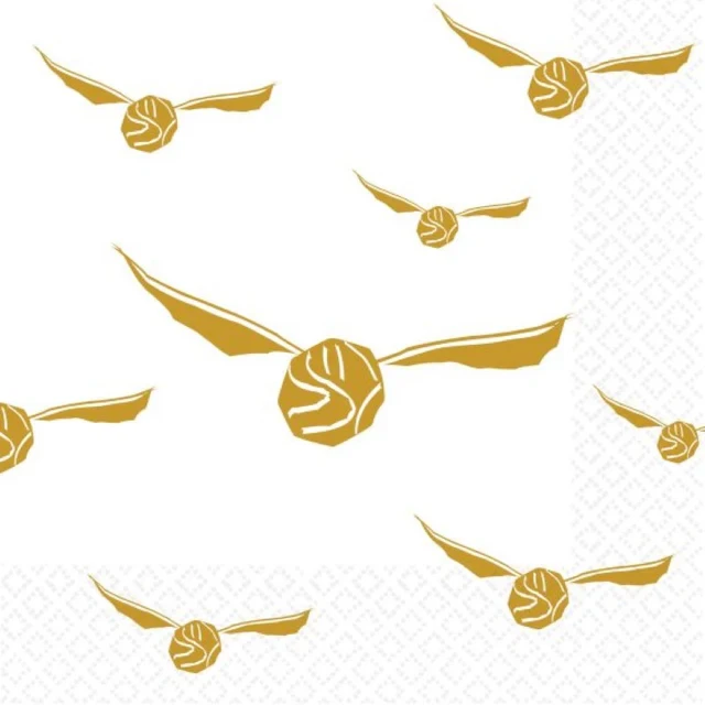 Harry Potter Snitch Beverage Hot Stamped Napkins 16pk - Set of 16