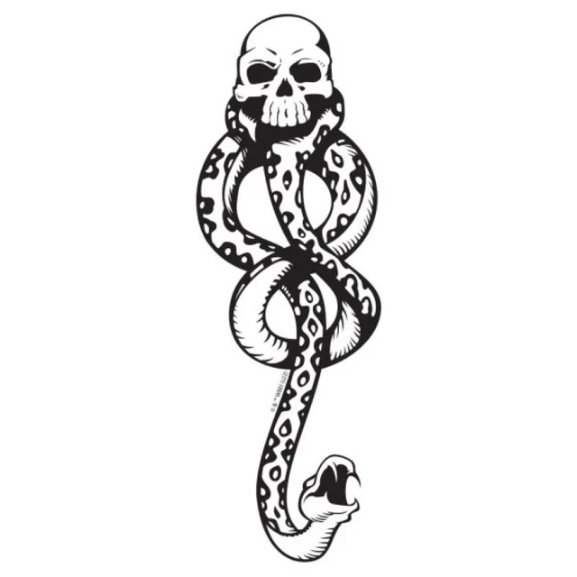 Harry Potter Temporary Dark Mark Tattoos - Set of 4
