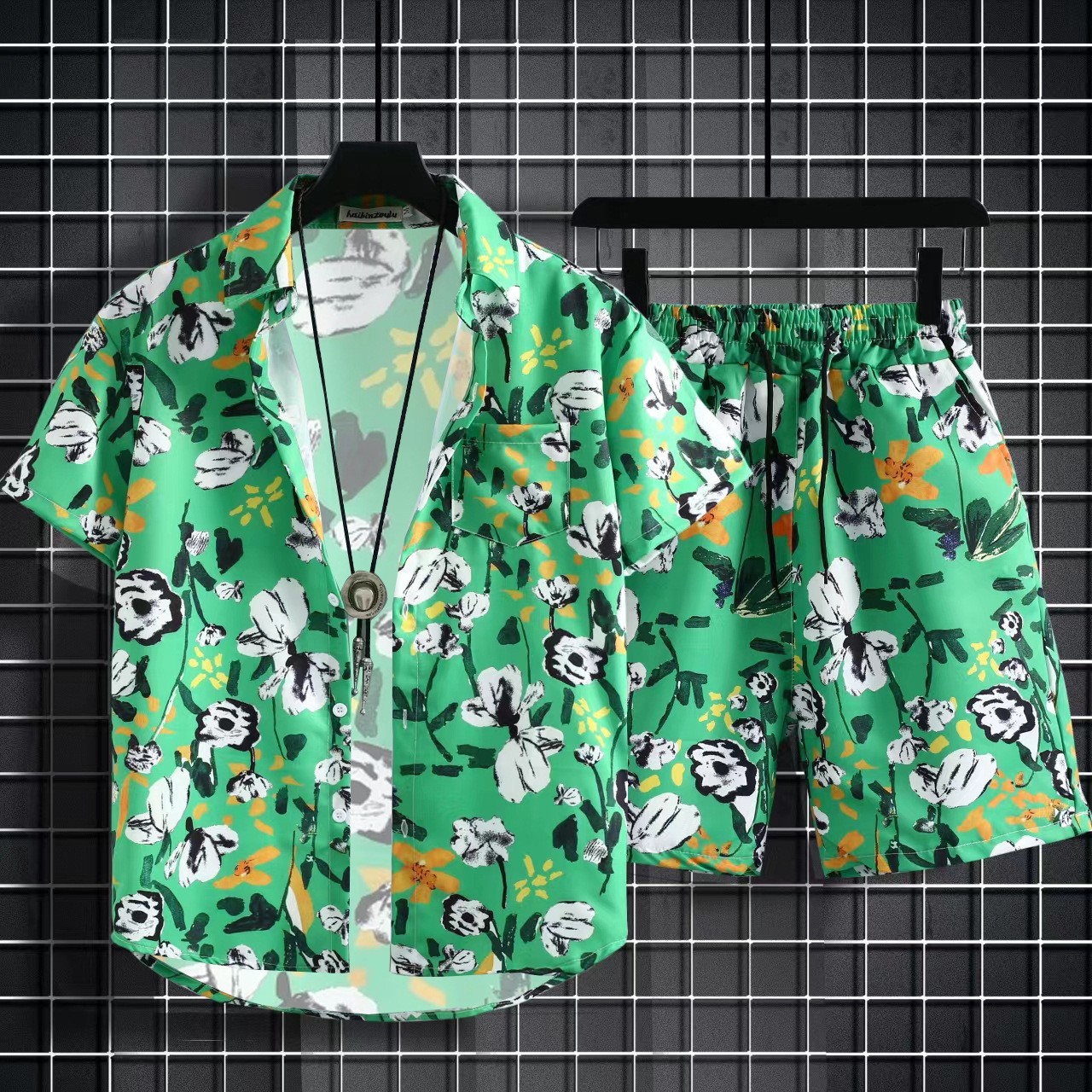 All-match Quick-Drying Retro Hong Kong Style Ice Silk Shirt