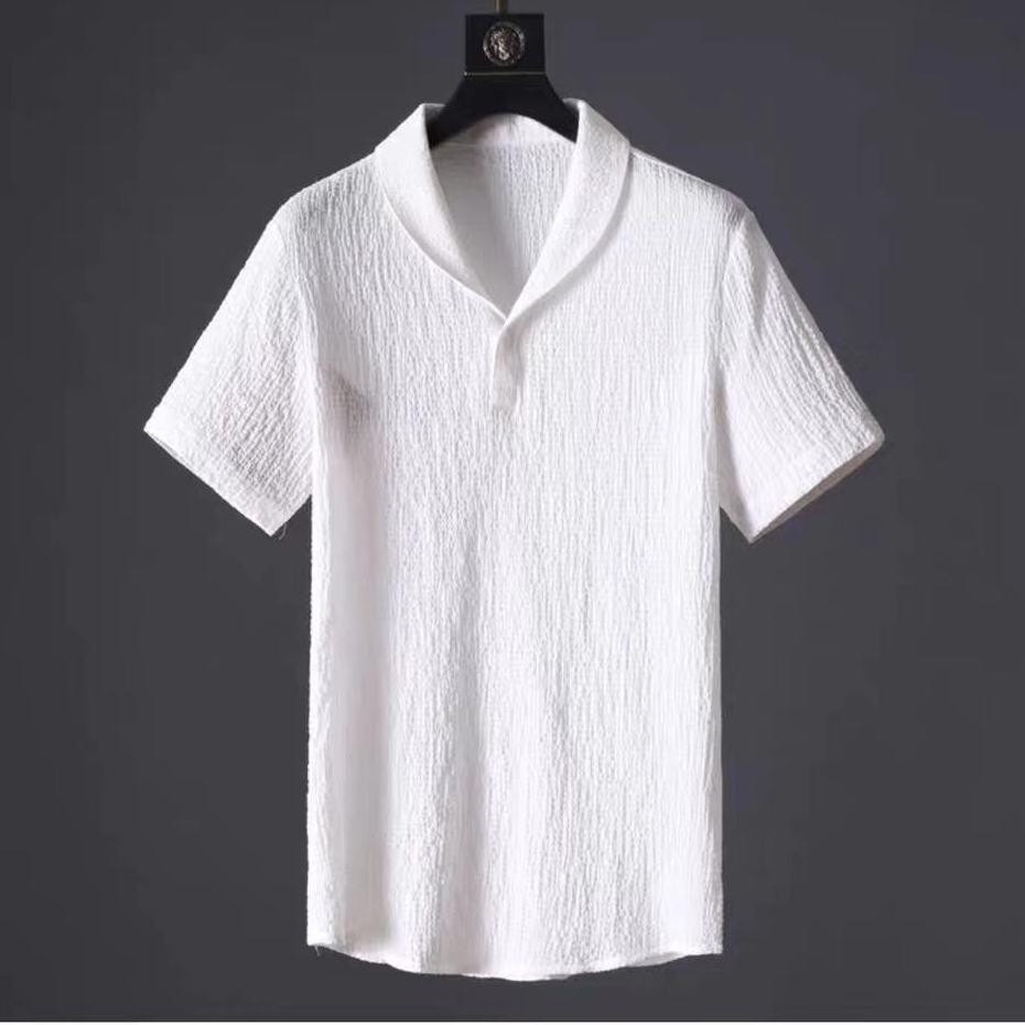 Loose Short Sleeve Top & Drawstring Trousers Men's wear