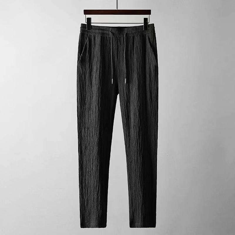Loose Short Sleeve Top & Drawstring Trousers Men's wear