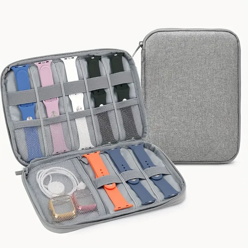 Travel Essentials Multi-Pocket Cable Organizer Bag - Small Charging Cord Storage and Accessory Bag