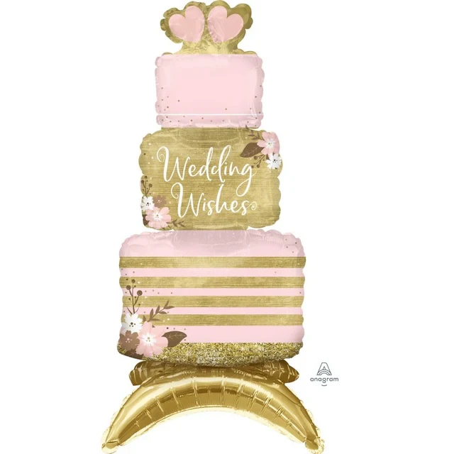 Foil Balloon - Decor Wedding Wishes Cake (63cm)