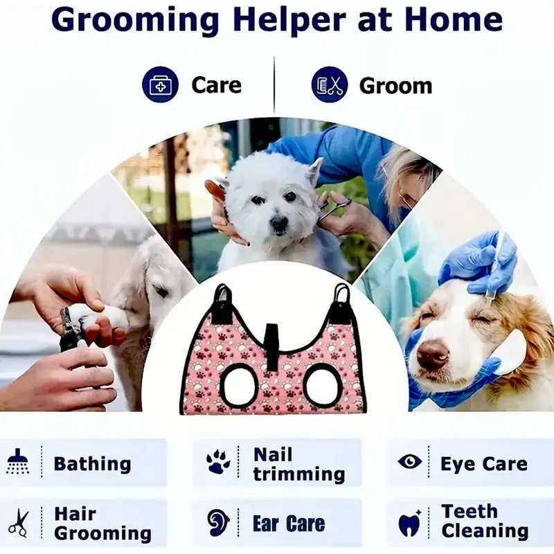 Deluxe Pet Grooming Hammock for Small to Medium Dogs