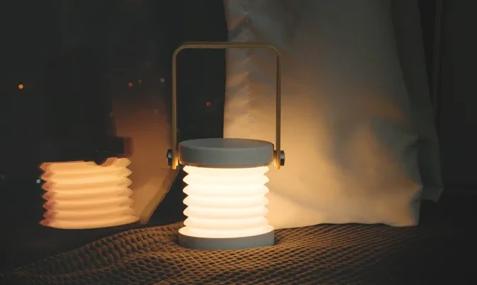 Foldable Touch Dimmable Reading LED Night Light Portable Lantern Lamp USB Rechargeable For Home Decor