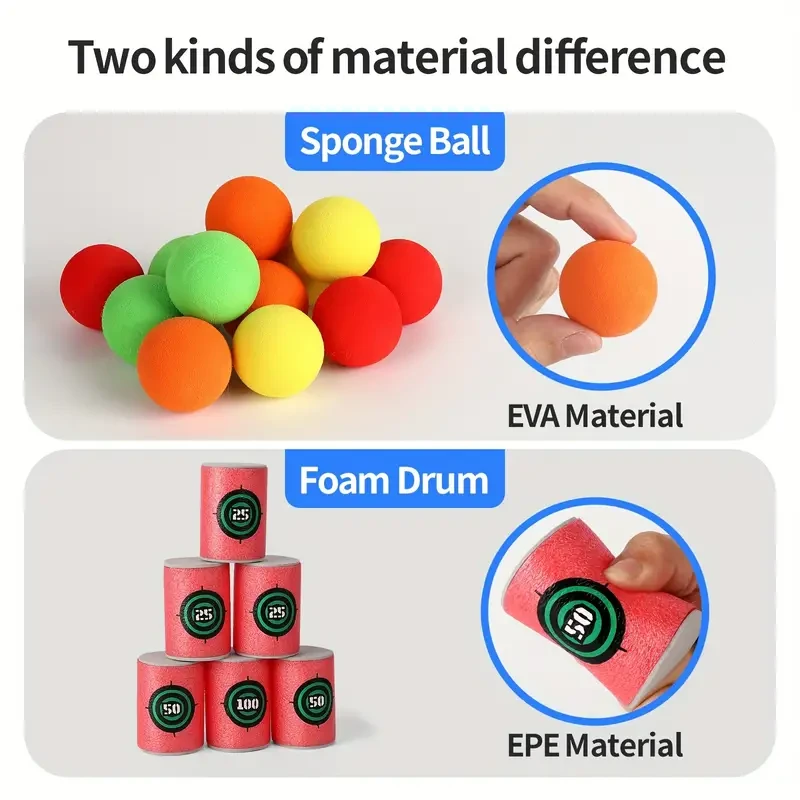 Soft Bullet Target Practice Toy for Boys - Educational Shooting Practice Toy with Soft Bullets, Ideal Halloween and Christmas Gift
