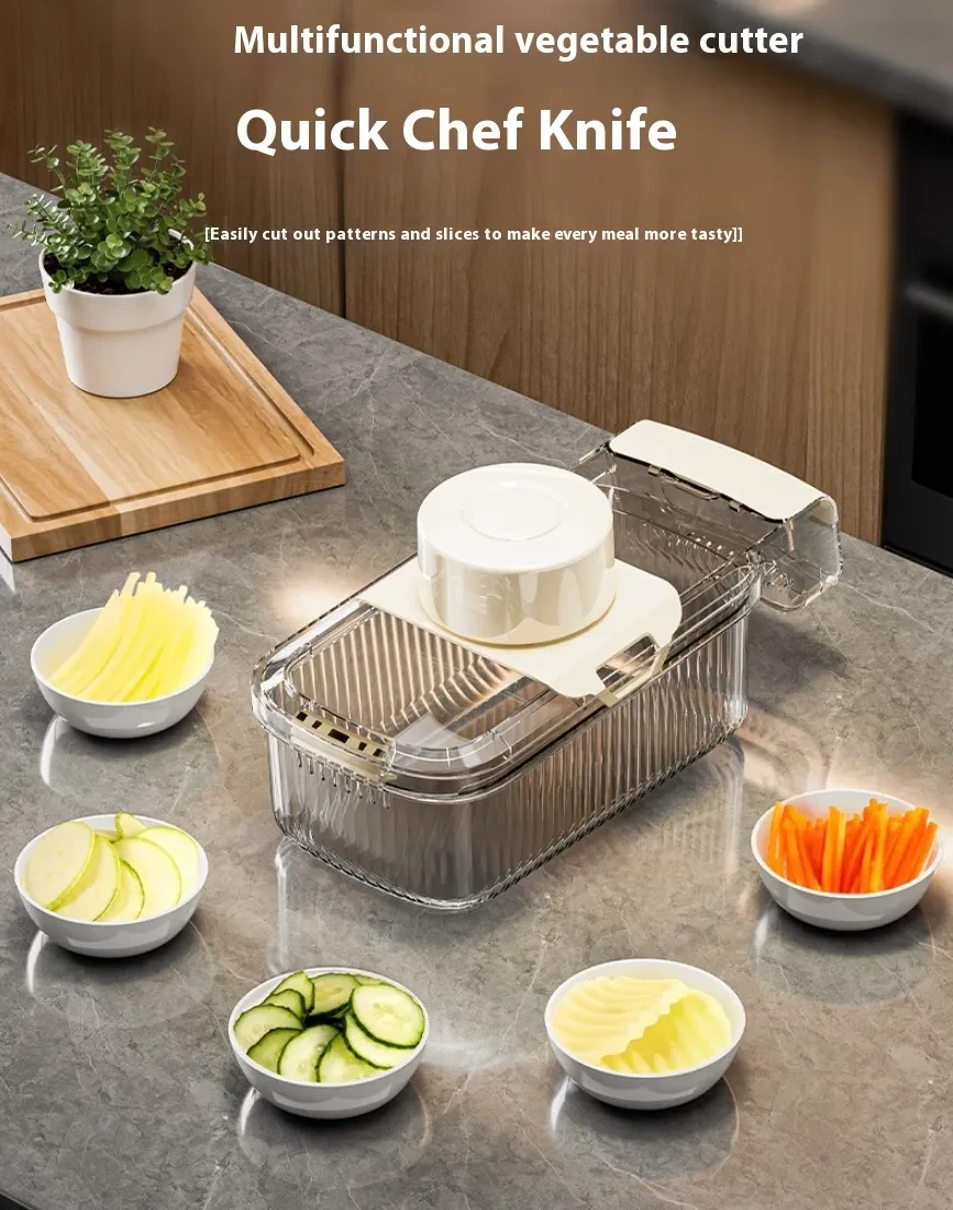 2in1 Multifunctional Vegetable Cutter For Cutting And Draining Vegetables Sturdy Food Chopper Convenient Dicer Kitchen Gadget