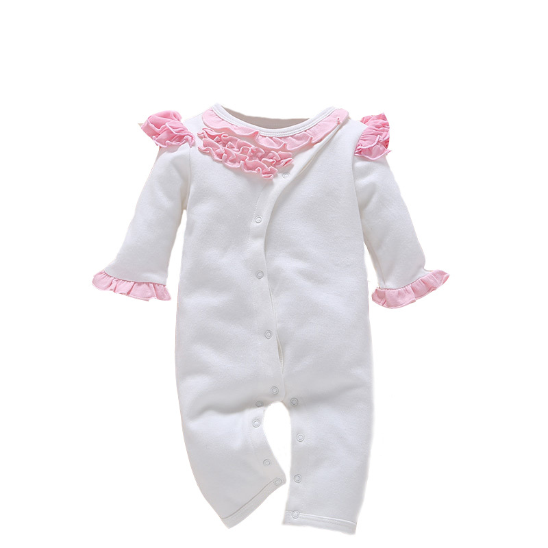 One-Year-Old Baby Wears Newborn Baby Clothing Romper Jumpsuit