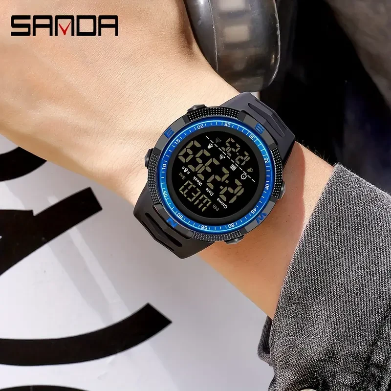 Multifunctional Sports Master Watch - Waterproof Countdown Timer, Week Date Alarm Clock, Stopwatch, Birthday & Holiday Gift for Men