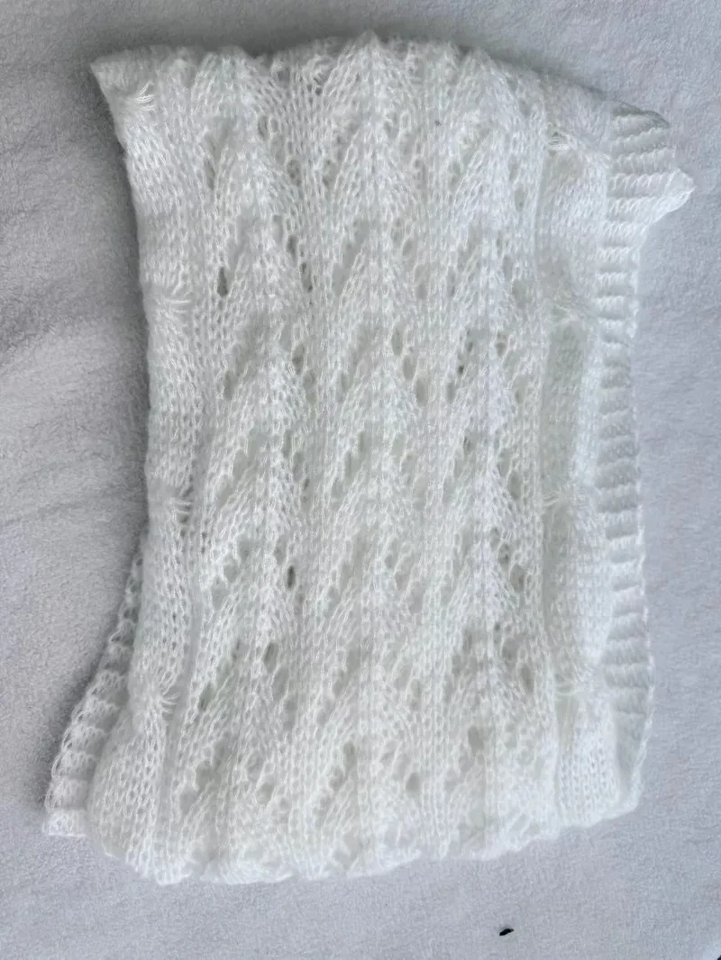 Autumn And Winter Warm Knitted Shawl Women's Hollowed-out Double Sleeve Shawl Collar Fashion Natural For Home And Party