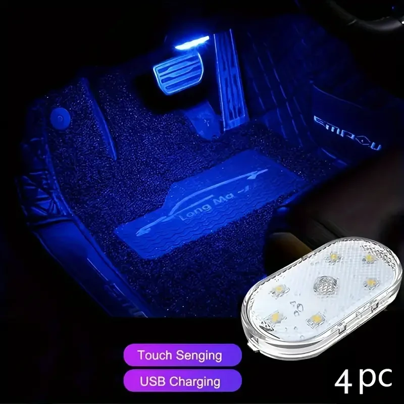 4pcs USB Rechargeable LED Touch Lamp Set