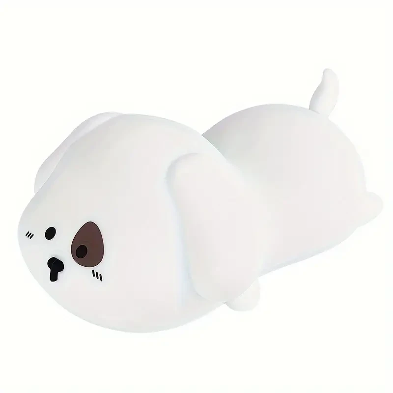 Cute Puppy Silicone Night Light - Tap to Light Up