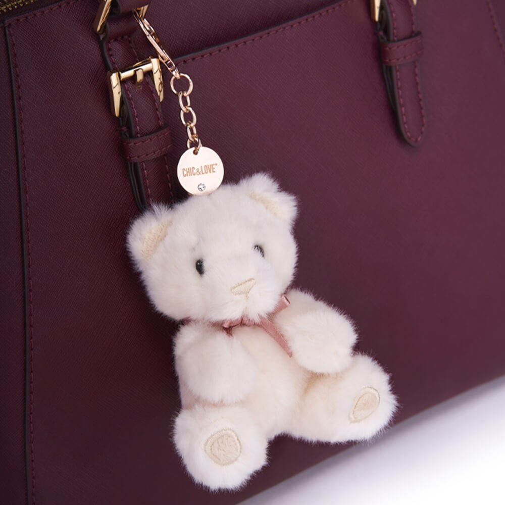 Bailey Bear Bag Charm & Birthstone Necklace - October