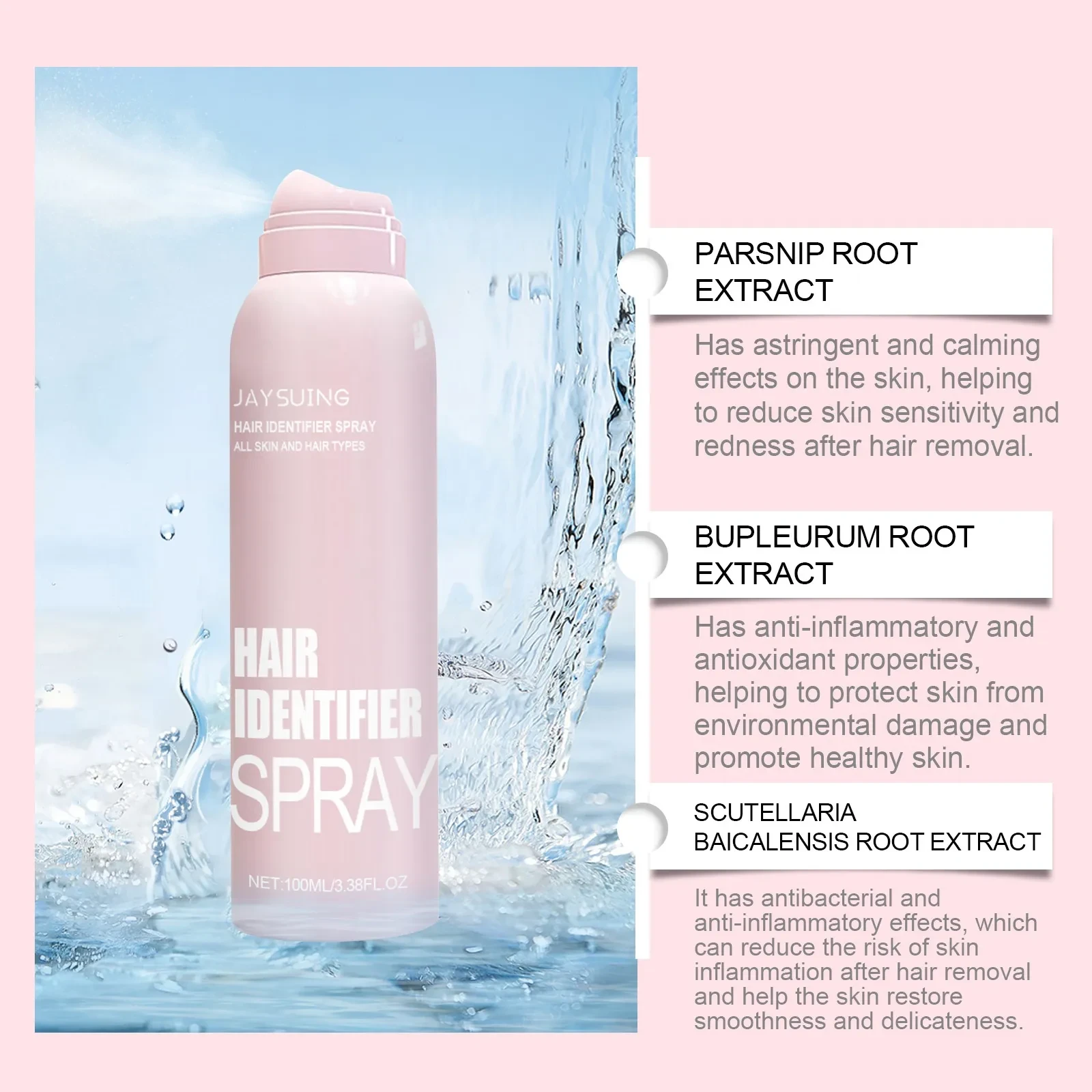 Moisturizing Hair Identifier Spray Set for Face Shaving