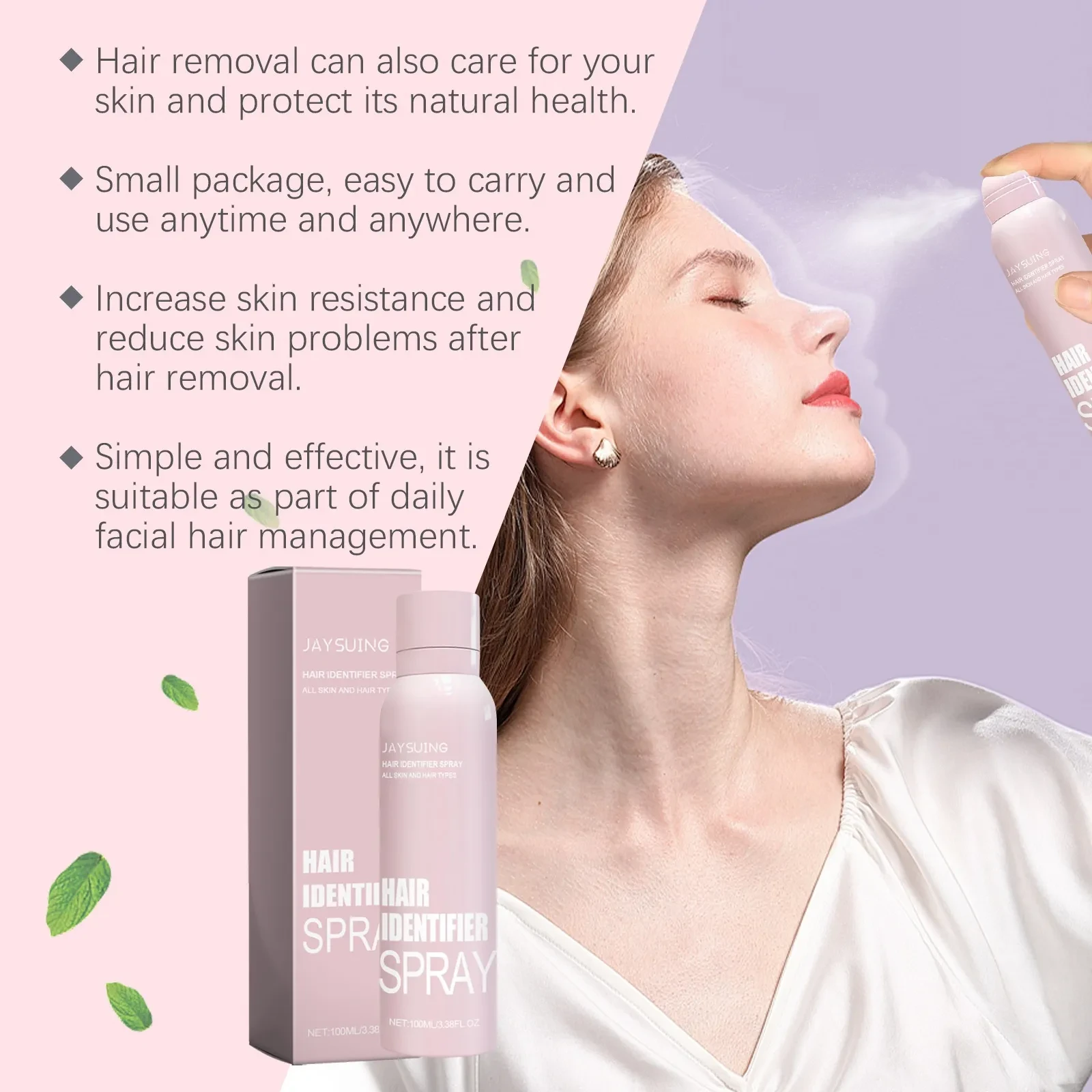 Moisturizing Hair Identifier Spray Set for Face Shaving