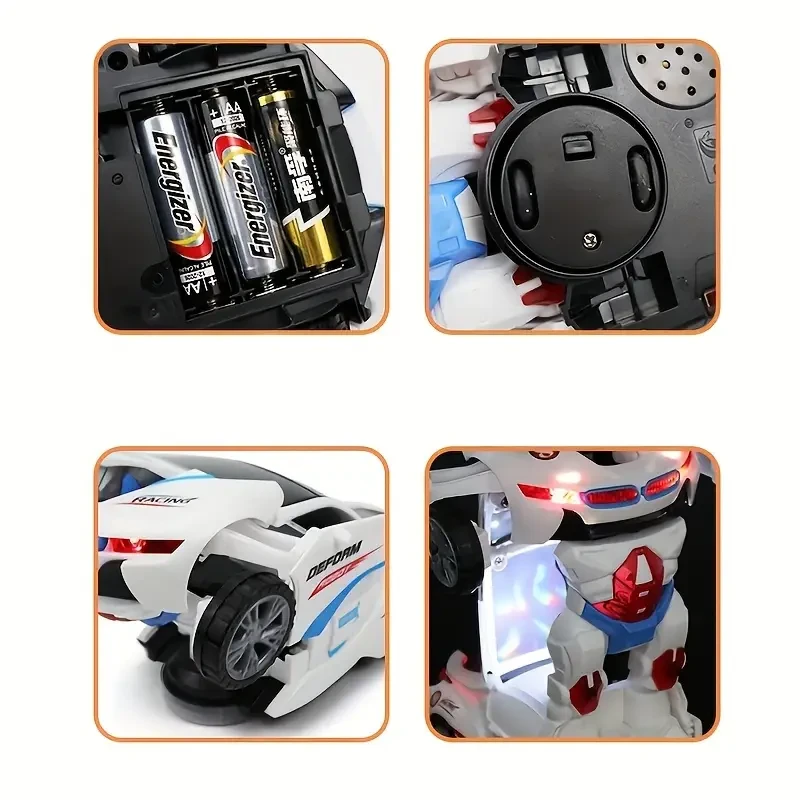 Transforming Police Car Robot Toy - Lights & Sounds