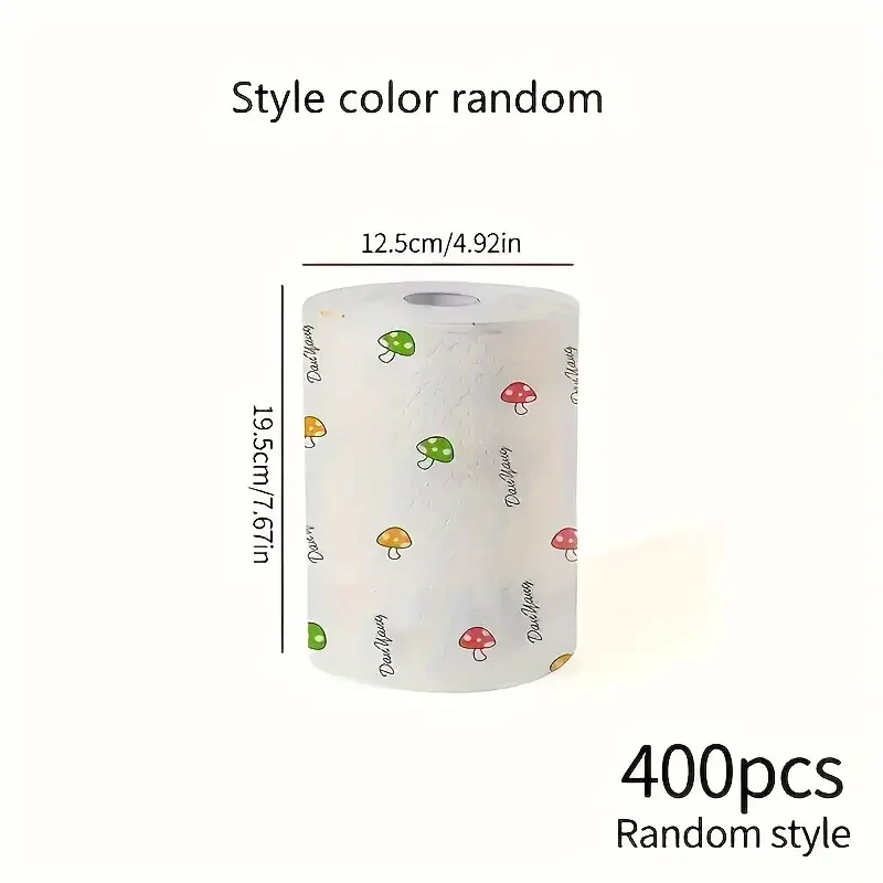 1 Roll (400 Sheets) Super Absorbent Lazy Rag
