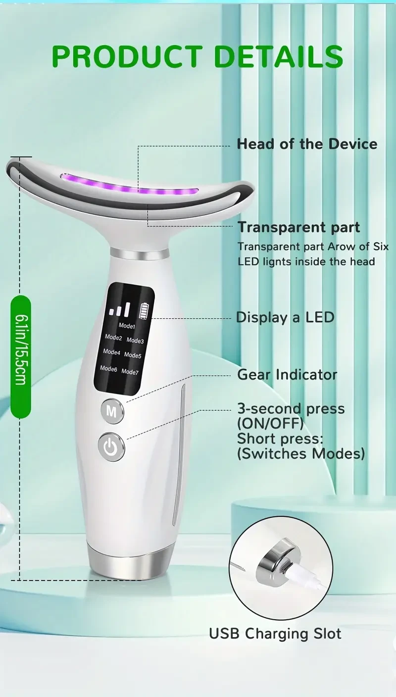 7-Color LED & Heated Facial Massager