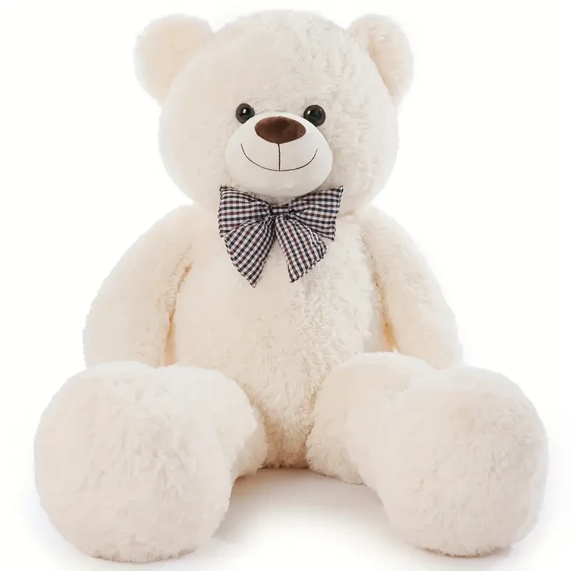Big Teddy Bear 121.92cm Giant White Soft Stuffed Animals Cute Plush Toy