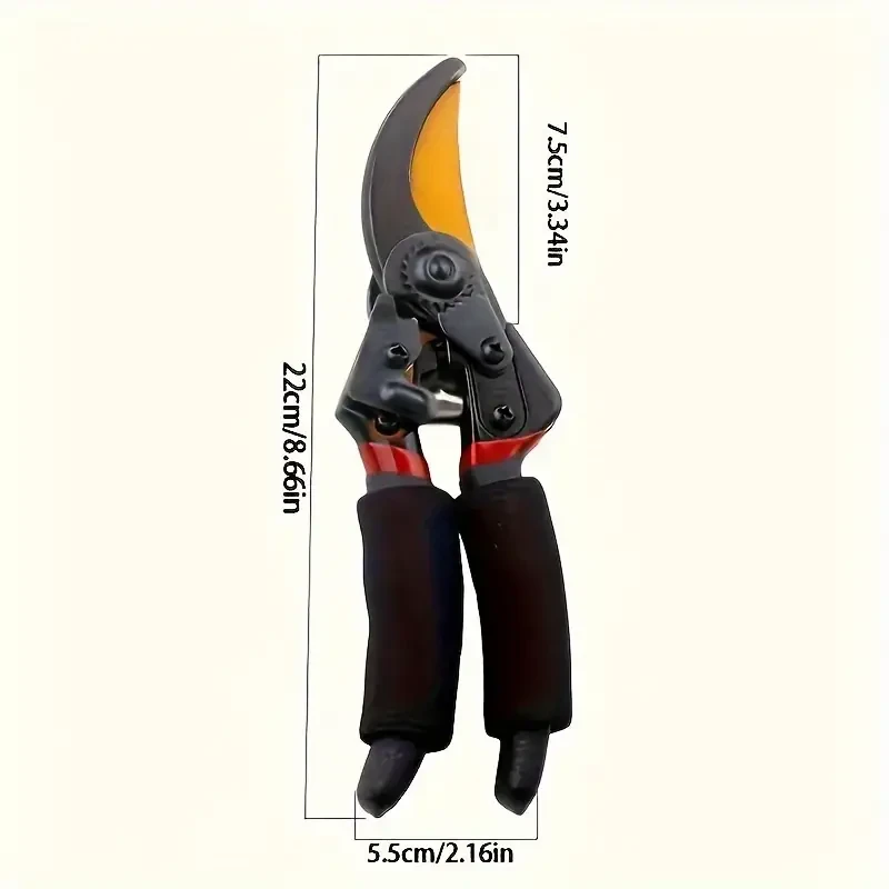 8.5" Professional Titanium Bypass Pruning Shears (T13) - Super Sharp Premium Garden Shears