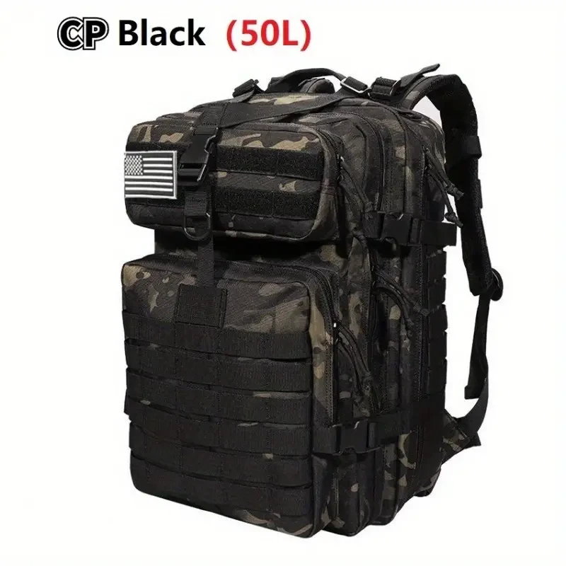 Waterproof Large Capacity Hiking Backpack for Men - Sport Casual Fishing Knapsack for Outdoors Camping