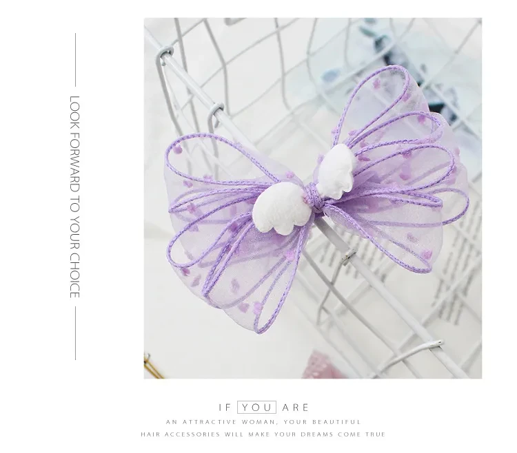Children s Hairpin girl Little Angel Bow Hairpin