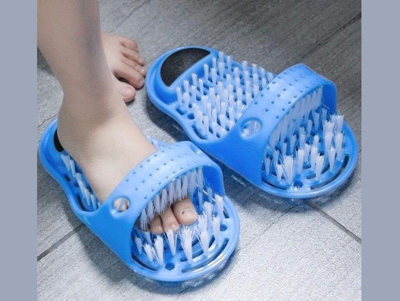 Shower Gift Bath Foot Cleaner Scrub Brush Exfoliating Feet Scrubber Spa * 2