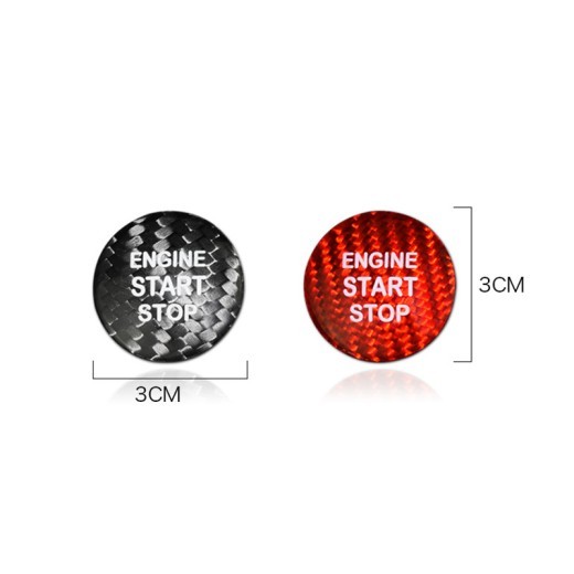 Crown C-hr One-key Starter Stickers Car Interior Real Carbon Fiber Modification Parts