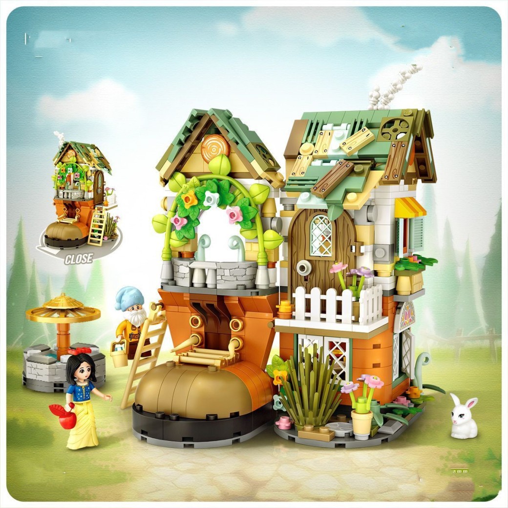 New Product 1225 Forest Hut 1226 Dwarf Wooden House Inserting