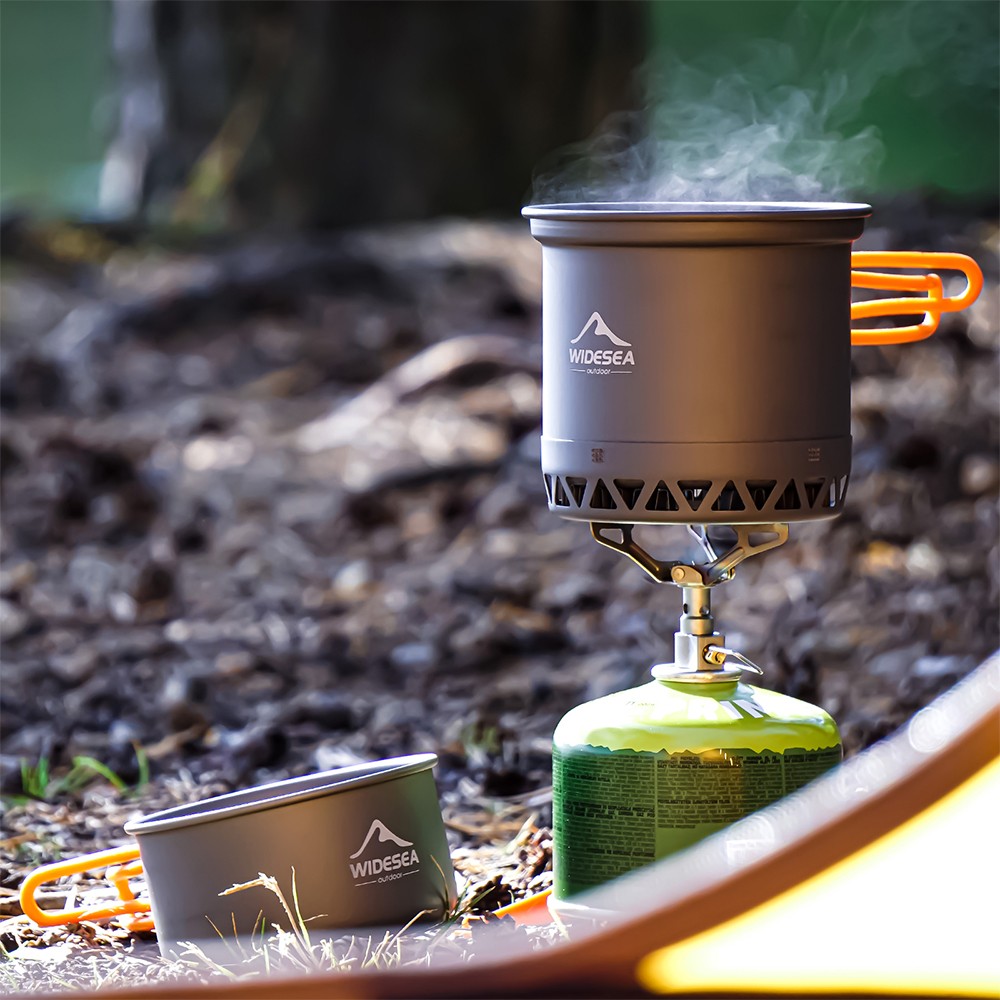Widesea Camping Cookware Set Portable 1.3L/2.3L Outdoor Cooking Kit with Pot