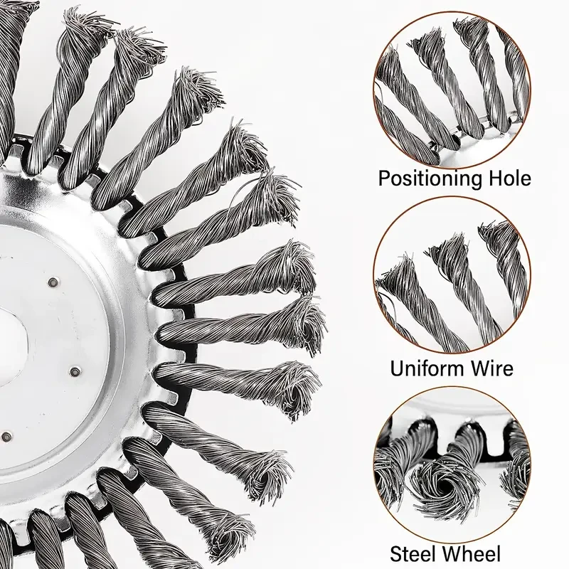 1pc Universal Heavy-Duty Steel Wire Wheel
