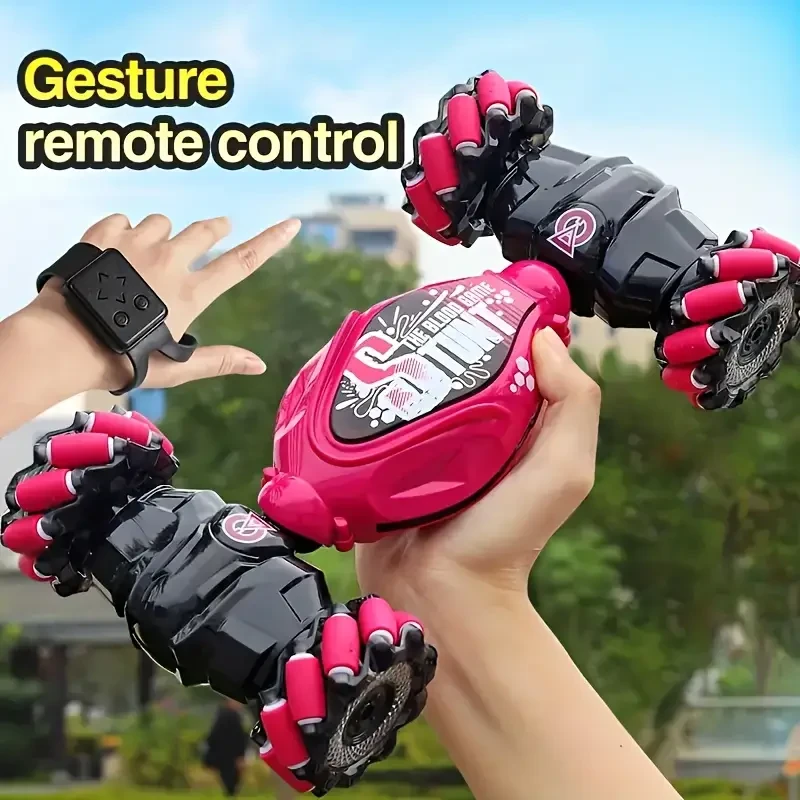 TurboDrift 4WD Gesture Controlled RC Car  Dual-Side Rotating Off-Road Vehicle with LED Lights & Music