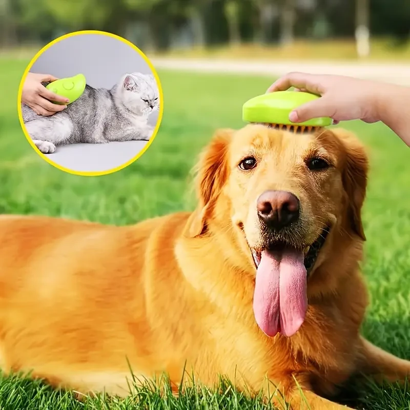 Self-Cleaning Steam Cat Brush Pet Hair Removal Comb for Cats and Dogs