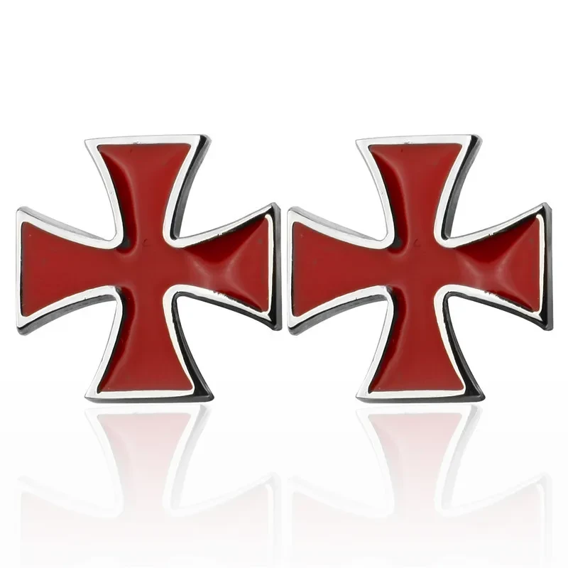 Red Cross French Shirt Men's Cufflinks