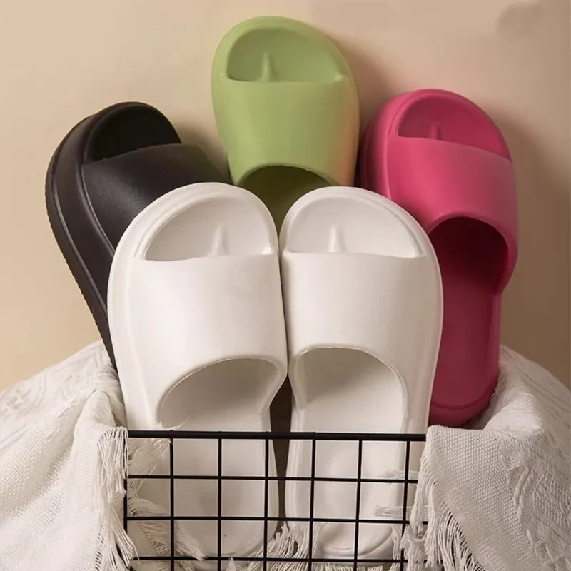 7cm High Heel Flat Slippers Summer For Women