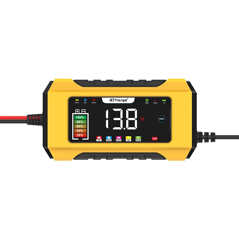 LED Color Screen Digital Display Automobile Battery Charger 12V Battery Charger With Memory Mode Smart Touch Button