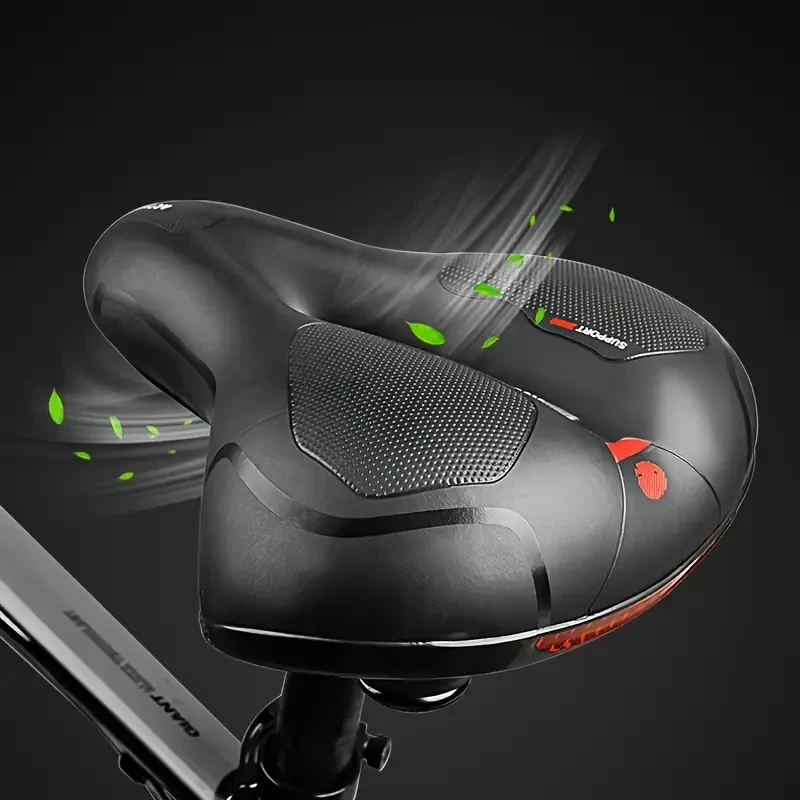 Wide Bicycle Seat Comfort for Men Women with Dual Shock Absorption