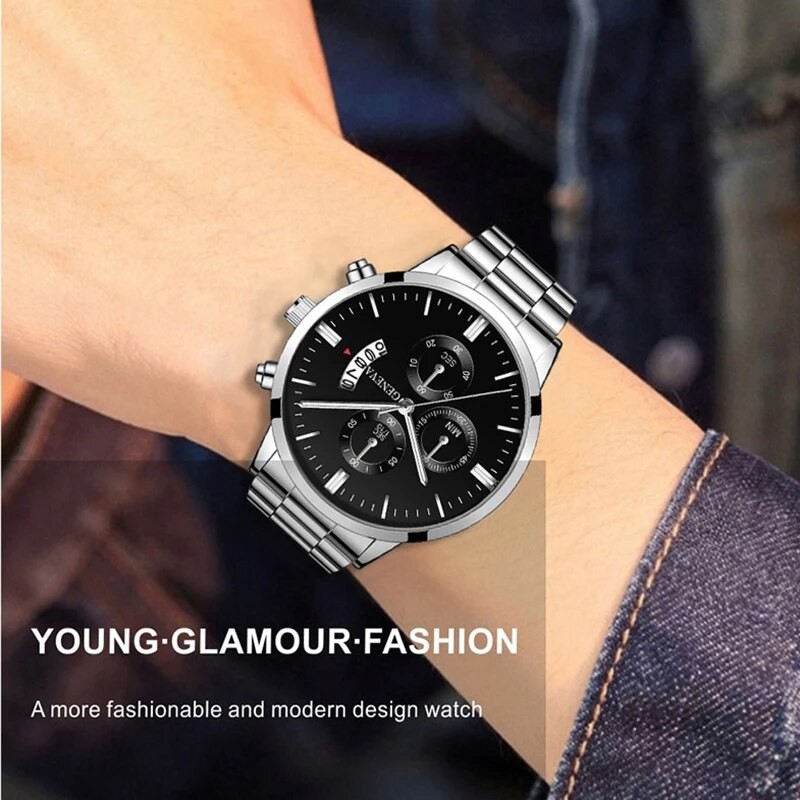 Fashion Mens Stainless Steel Quartz Watch
