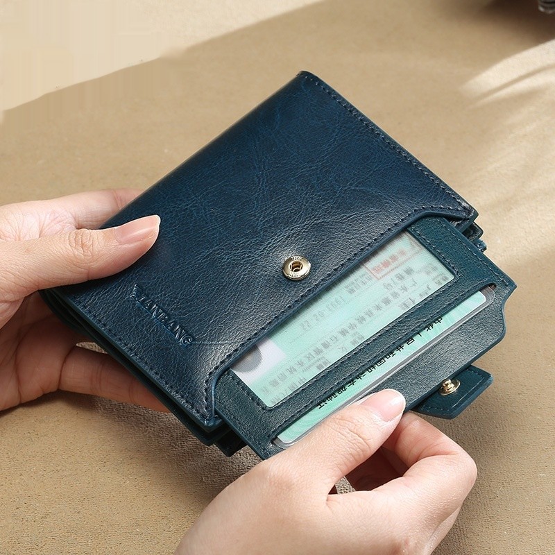 Ladies' RFID Anti-theft Swiping Zipper Hasp Multifunctional Coin Purse